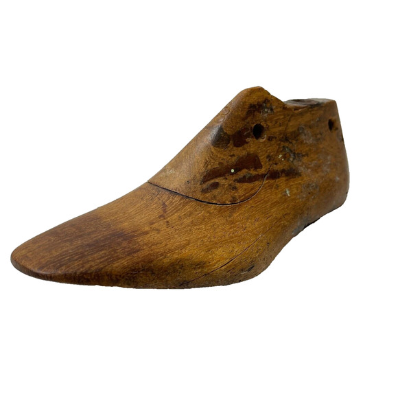 Antique Cobbler Wooden SHOE MOLD Form 8 inches Length *see photos for condition - Picture 1 of 8
